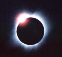 Solar eclipse - diamond ring from La Paz, 11 July 1991